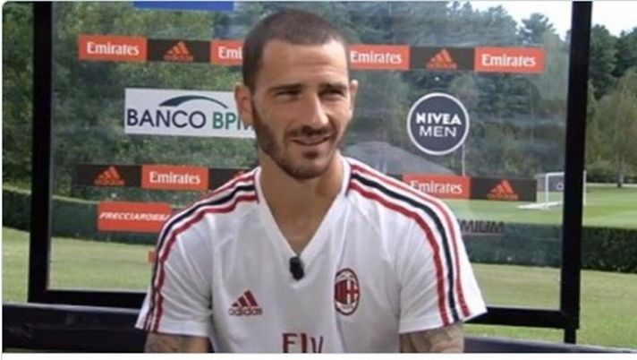 Leonardo Bonucci, difensore del Milan, intervistato da 'Premium Sport' 