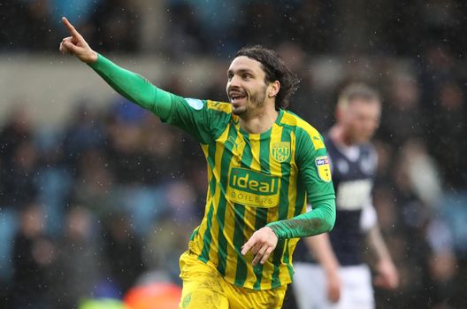 LONDON, ENGLAND - FEBRUARY 09: Filip Krovinovic of West Bromwich Albion celebrates after scoring his team's first goal during the Sky Bet Championship match between Millwall and West Bromwich Albion at The Den on February 09, 2020 in London, England. (Photo by Alex Pantling/Getty Images) LONDON, ENGLAND - FEBRUARY 09: Filip Krovinovic of West Bromwich Albion celebrates after scoring his team's first goal during the Sky Bet Championship match between Millwall and West Bromwich Albion at The Den on February 09, 2020 in London, England. (Photo by Alex Pantling/Getty Images)