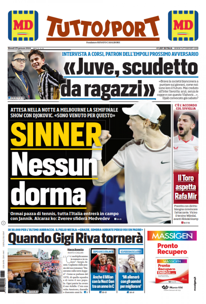 EDICOLA TS / Corsi: “Mai creduto all’Inter favorita. Senza le coppe e con questo Vlahovic…” - immagine 1