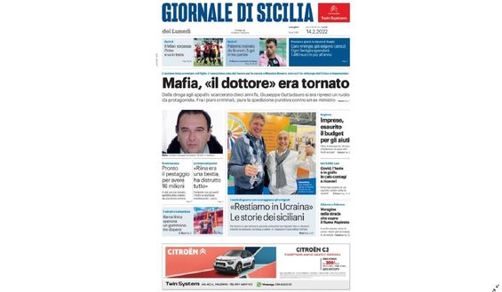 Prima Pagina, Giornale di Sicilia: “Palermo trainato da Brunori, 5 gol in 3 partite” Prima Pagina