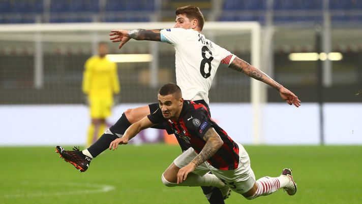 Rade Krunic (centrocampista AC Milan) durante Milan-Lille (Europa League 2020-2021) | AC Milan News (Getty Images) 