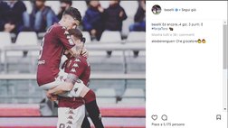 Torino-Crotone 4-1, i granata festeggiano sui social: “Ancora 4 gol e 3 punti”