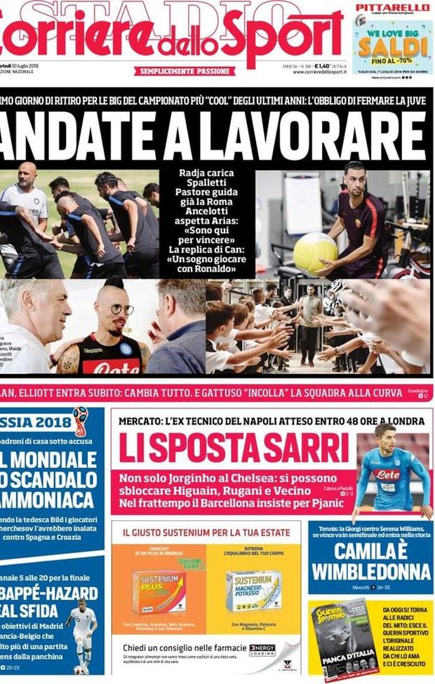 Prima Pagina, Corriere dello Sport: “Andate a lavorare. Milan, Elliott entra subito. Al Mondiale lo scandalo ammoniaca…” Prima Pagina, Corriere dello Sport: “Andate a lavorare. Milan, Elliott entra subito. Al Mondiale lo scandalo ammoniaca…”