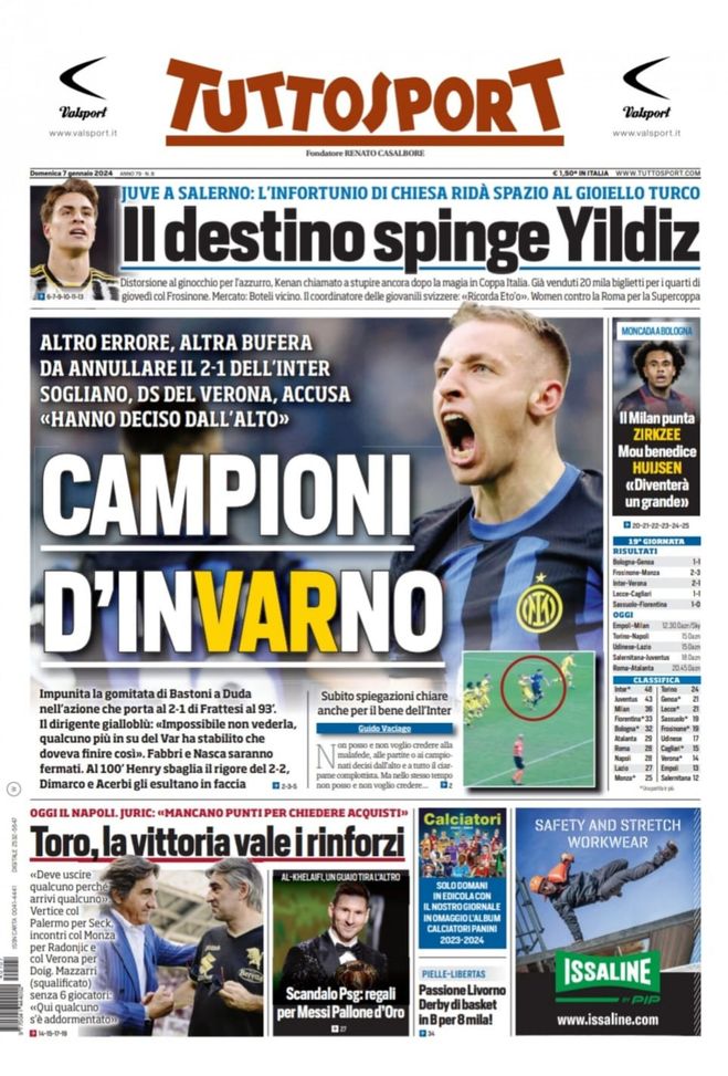 EDICOLA – Tuttosport, rosicata potentissima. Titolo veramente imbarazzante - immagine 1