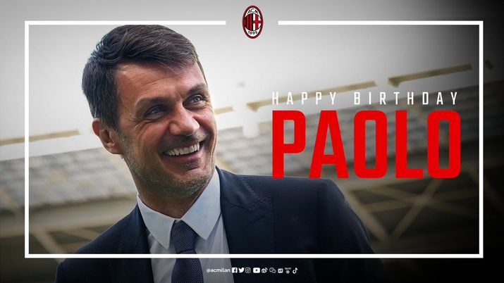 Paolo Maldini 51 anni, fonte: @acmilan 
