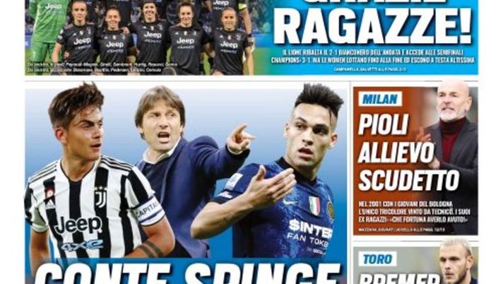 Prima Pagina, Tuttosport: “Conte spinge Dybala all’Inter” - immagine 1