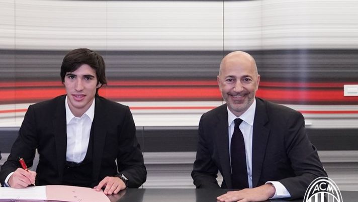 Sandro Tonali e Ivan Gazidis (Foto AC Milan) 