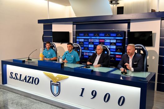 Romagnoli, Vecino, Lotito e Tare Romagnoli, Vecino, Lotito e Tare