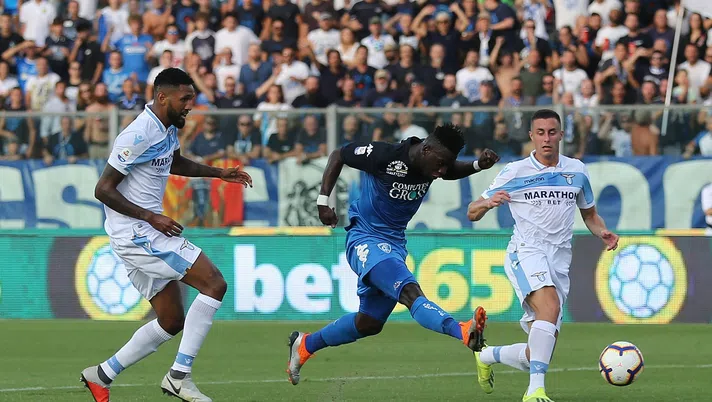 EMPOLI, ITALY - SEPTEMBER 16: Afriyie Acquah of Empoli FC in action during the serie A match between Empoli and SS Lazio at Stadio Carlo Castellani on September 16, 2018 in Empoli, Italy.  (Photo by Gabriele Maltinti/Getty Images)
