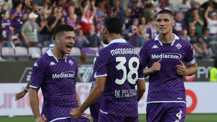 GERMOGLI PH: 27 MAGGIO 2023 FIRENZE STADIO ARTEMIO FRANCHI CAMPIONATO SERIE A FIORENTINA VS ROMA
NELLA FOTO GOL ESULTANZA JOVIC Italiano non vuole rimpianti. Inutile rischiare, ma la Fiorentina ha molto tempo - immagine 1