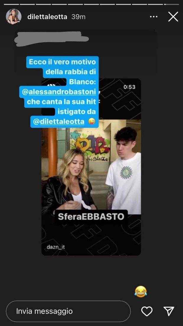 Sanremo, Diletta “istiga” Bastoni. Un fan: “Ecco il vero motivo della rabbia di Blanco”- immagine 3