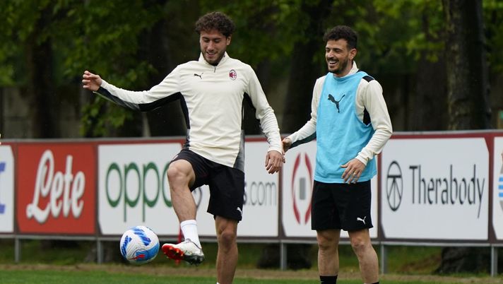 Davide Calabria e Alessandro Florenzi, terzini del Milan (Getty Images)