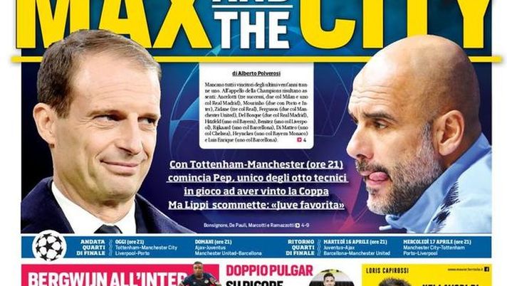 Prima Pagina, Corriere dello Sport: “Max and the City. Arbitri, operazione trasparenza. Furia Ancelotti” 