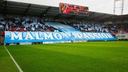 Tifosi Malmoe a Helsingborg per il derby della Scania: bengala in stazione e risse per le strade