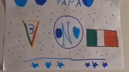 Napoli nel cuore di Maggio e della sua famiglia: lo splendido disegno dei figli