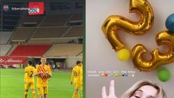 De Jong esaudisce il desiderio della fidanzata Mikky: festa con il Barça e dedica speciale