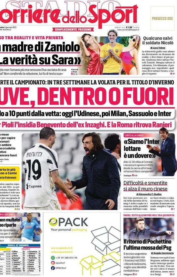 Prima Pagina, Corriere dello Sport: “Caso Zaniolo, salvate il sondato Nicolò. Riparte il campionato, Juve…” Prima Pagina, Corriere dello Sport: “Caso Zaniolo, salvate il sondato Nicolò. Riparte il campionato, Juve…”