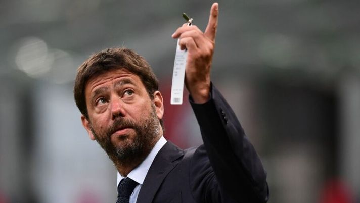 Juventus FC President Andrea Agnelli gestures prior to the Italian Serie A football match AC Milan vs Juventus played behind closed doors on July 7, 2020 at the San Siro stadium in Milan, as the country eases its lockdown aimed at curbing the spread of the COVID-19 infection, caused by the novel coronavirus. (Photo by Miguel MEDINA / AFP) (Photo by MIGUEL MEDINA/AFP via Getty Images) Gazzetta: “Juve a rischio squalifica dalla Champions per uno/due anni: l’Uefa minaccia, dal club…” - immagine 1