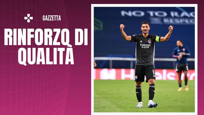 Houssem Aouar Olympique Lione Calciomercato AC Milan