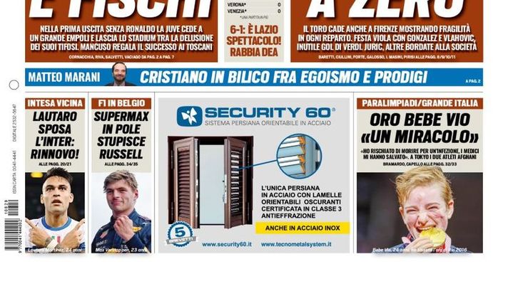 Prima Pagina, Tuttosport: “Fiasco e fischi. Cairo a zero. Lautaro sposa l’Inter” 
