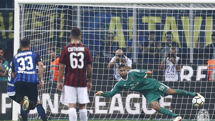 Il rigore con cui Mauro Icardi ha dato all'Inter, al 90', il 3-2 nel derby contro il Milan (credits: LaPresse/A.C. Milan) Icardi Inter Milan