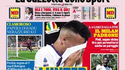 Prima Pagina, La Gazzetta dello Sport: “L’Inter manda lo Scudetto al Diavolo”