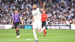 Real ne fa sei al Valladolid e Benzema sigla tripletta del record