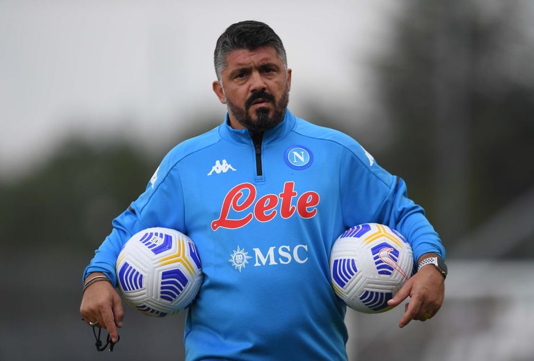  CASTEL DI SANGRO, ITALY - AUGUST 30:  Gennaro Gattuso  of Napoli during SSC Napoli Training Camp on August 30, 2020 in Castel di Sangro, Italy. (Photo by SSC NAPOLI/SSC NAPOLI via Getty Images)  