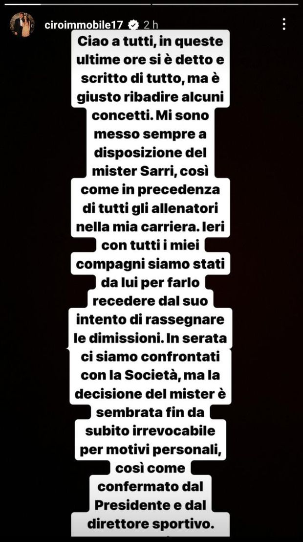 FOTO Immobile risponde alle accuse: “La squadra ha provato a far restare Sarri”- immagine 2
