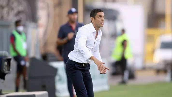 CAGLIARI, ITALY - JUNE 27:  Torino's coach Moreno Longo reacts during the Serie A match between Cagliari Calcio and Torino FC at Sardegna Arena on June 27, 2020 in Cagliari, Italy.  (Photo by Enrico Locci/Getty Images)