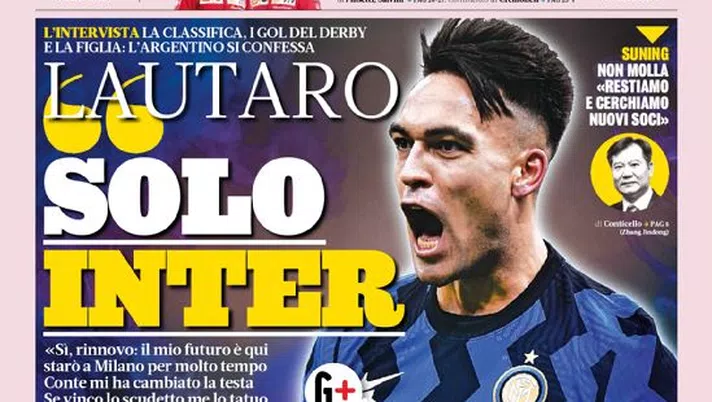 Prima Pagina, La Gazzetta dello Sport: “Lautaro, solo Inter. Ibra Diavolo rosso. Il re punta O Rei”