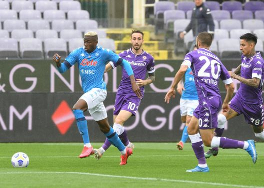 FLORENCE, ITALY - MAY 16: Vìctor Osimhen of Napoli during the Serie A match between ACF Fiorentina and SSC Napoli at Stadio Artemio Franchi on May 16, 2021 in Florence, Italy. (Photo by SSC NAPOLI/SSC NAPOLI via Getty Images) FLORENCE, ITALY - MAY 16: Vìctor Osimhen of Napoli during the Serie A match between ACF Fiorentina and SSC Napoli at Stadio Artemio Franchi on May 16, 2021 in Florence, Italy. (Photo by SSC NAPOLI/SSC NAPOLI via Getty Images)