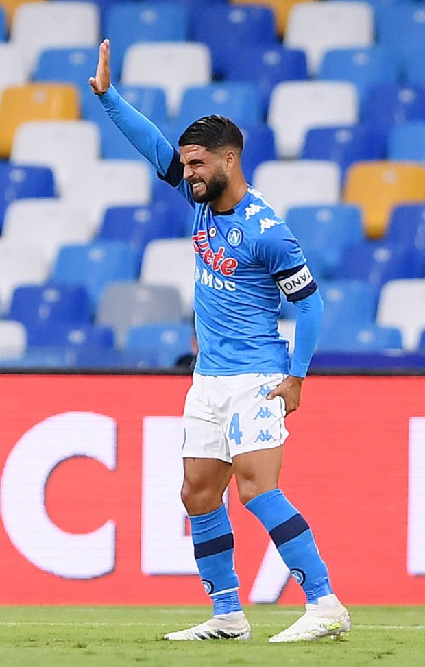 Lorenzo Insigne al momento dell'infortunio contro il Genoa 