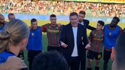 Cristiano Lucarelli, il cerchio con la squadra prima del derby da vincere a tutti i costi…