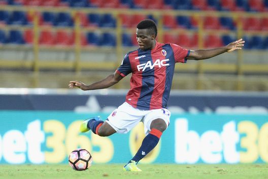 BOLOGNA, ITALY - AUGUST 12: Godfred Donsah of Bologna in action during the Tim Cup match between Bologna FC andTrapani Calcio at Stadio Renato Dall'Ara on August 12, 2016 in Bologna, Italy. (Photo by Mario Carlini / Iguana Press/Getty Images) BOLOGNA, ITALY - AUGUST 12: Godfred Donsah of Bologna in action during the Tim Cup match between Bologna FC andTrapani Calcio at Stadio Renato Dall'Ara on August 12, 2016 in Bologna, Italy. (Photo by Mario Carlini / Iguana Press/Getty Images)