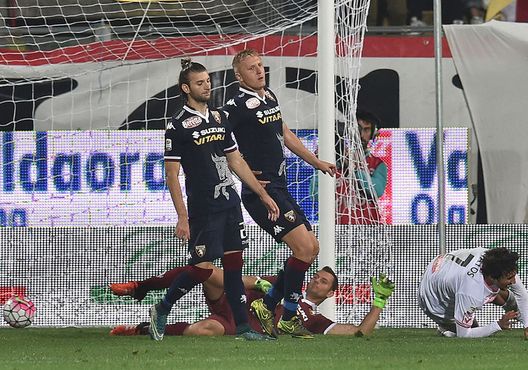  Carpi-Torino: i granata Silva e Glik dopo aver subito il secondo goal di Matos 