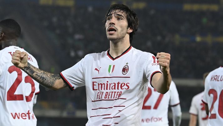 Sandro Tonali AC Milan Verona-Milan 1-2 Serie A 2022-2023