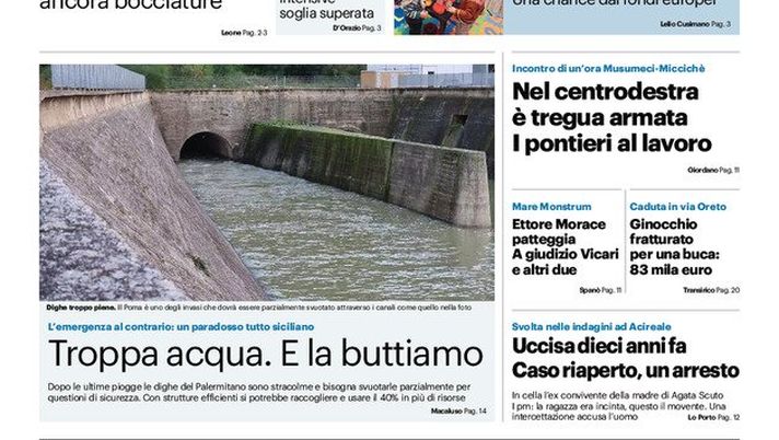 Prima Pagina, Giornale di Sicilia: “Negozi senza pass, ecco quali. Milan beffato” Prima Pagina