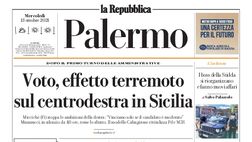 Prima Pagina, La Repubblica-Palermo: “Voto, effetto terremoto sul centrodestra”