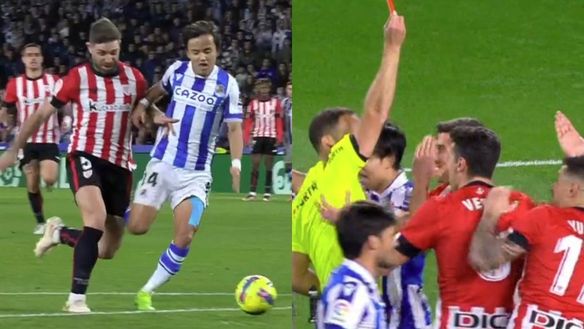 Fermo immagine di Dazn Non si placa la rabbia post derby all’Athletic Bilbao: “Espulsione ingiusta”- immagine 2