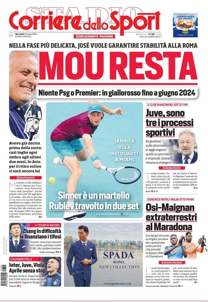 Corriere dello Sport 29/03/2023