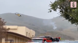 Video – Il fumo e i soccorsi dove è precipitato l’elicottero di Kobe: le immagini