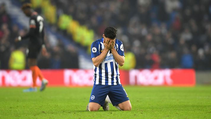 BRIGHTON, ENGLAND - JANUARY 01: Alireza Jahanbakhsh of Brighton and Hove Albion celebrates at full-time after the Premier League match between Brighton & Hove Albion and Chelsea FC at American Express Community Stadium on January 01, 2020 in Brighton, United Kingdom. (Photo by Mike Hewitt/Getty Images) BRIGHTON, ENGLAND - JANUARY 01: Alireza Jahanbakhsh of Brighton and Hove Albion celebrates at full-time after the Premier League match between Brighton & Hove Albion and Chelsea FC at American Express Community Stadium on January 01, 2020 in Brighton, United Kingdom. (Photo by Mike Hewitt/Getty Images)