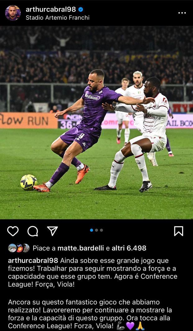 FOTO – Cabral: “Adesso tocca alla Conference League! Mostriamo la nostra forza”- immagine 2