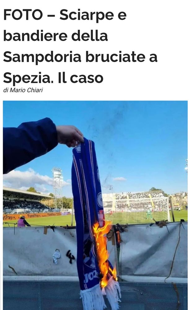 Sciarpe Samp bruciate a Spezia: addio gemellaggio, adesso solo derby tosto- immagine 2