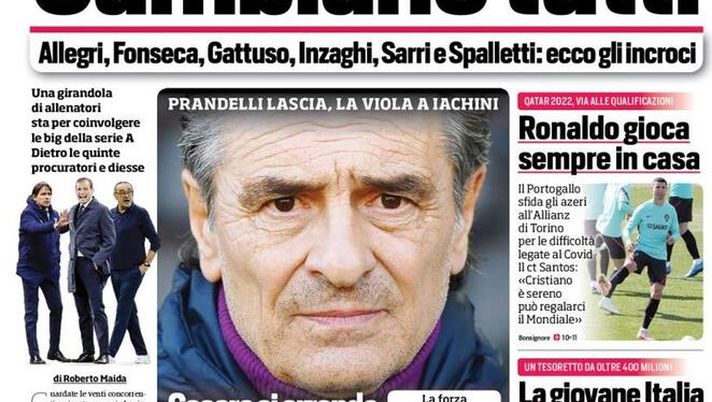 Il Corriere dello Sport, la prima pagina di oggi, mercoledì 24 marzo 2021 Il Corriere dello Sport, la prima pagina di oggi, mercoledì 24 marzo 2021