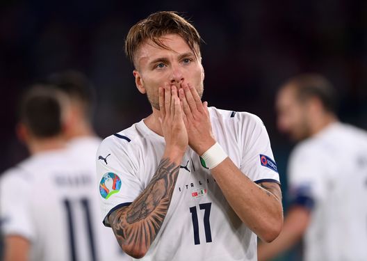 ROME, ITALY - JUNE 11: Ciro Immobile of Italy celebrates after scoring their side's second goal during the UEFA Euro 2020 Championship Group A match between Turkey and Italy at the Stadio Olimpico on June 11, 2021 in Rome, Italy. (Photo by Mike Hewitt/Getty Images) ROME, ITALY - JUNE 11: Ciro Immobile of Italy celebrates after scoring their side's second goal during the UEFA Euro 2020 Championship Group A match between Turkey and Italy at the Stadio Olimpico on June 11, 2021 in Rome, Italy. (Photo by Mike Hewitt/Getty Images)