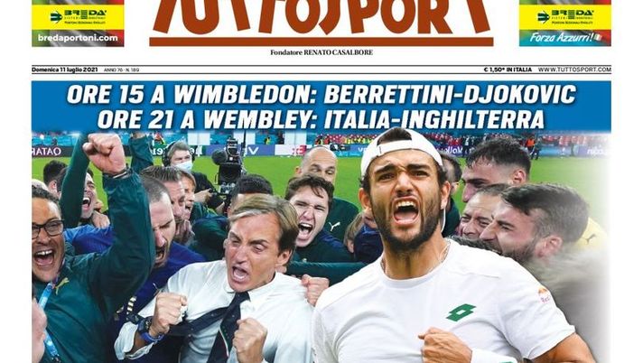 Prima Pagina, Tuttosport: “Per voi, per noi!” 