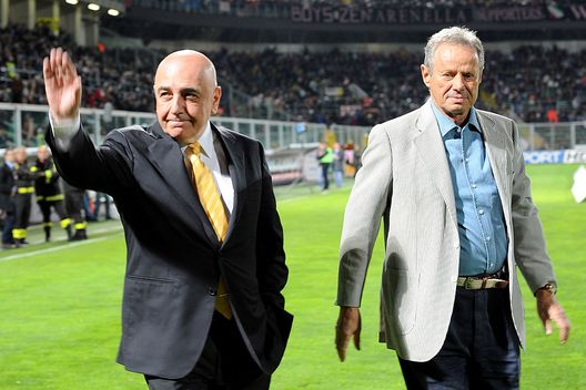 Adriano Galliani e Maurizio Zamparini prima di Palermo-Milan (Getty) Adriano Galliani e Maurizio Zamparini prima di Palermo-Milan (Getty)