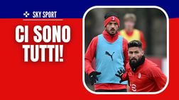 Allenamento Milan: Sportiello, Florenzi e Giroud in gruppo davanti a Ibra